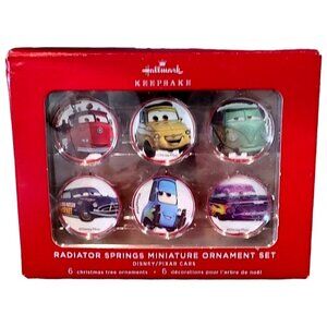 Disney Pixar Cars Radiator Springs Miniature Ornament Set Hallmark Keepsake 2022